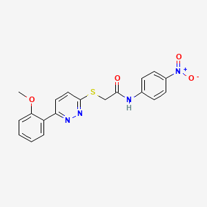 molecular formula C19H16N4O4S B2592682 2-{[6-(2-methoxyphenyl)pyridazin-3-yl]sulfanyl}-N-(4-nitrophenyl)acetamide CAS No. 893981-24-3
