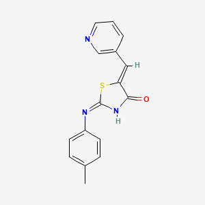 (2Z,5Z)-5-(pyridin-3-ylmethylene)-2-(p-tolylimino)thiazolidin-4-one
