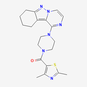 (2,4-Dimethylthiazol-5-yl)(4-(7,8,9,10-tetrahydropyrazino[1,2-b]indazol-1-yl)piperazin-1-yl)methanone