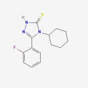 4-cyclohexyl-5-(2-fluorophenyl)-4H-1,2,4-triazole-3-thiol