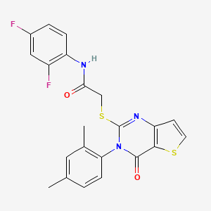 N-(2,4-difluorophenyl)-2-{[3-(2,4-dimethylphenyl)-4-oxo-3,4-dihydrothieno[3,2-d]pyrimidin-2-yl]sulfanyl}acetamide