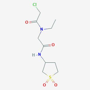 2-Chloro-N-{[(1,1-dioxo-1lambda6-thiolan-3-yl)carbamoyl]methyl}-N-ethylacetamide