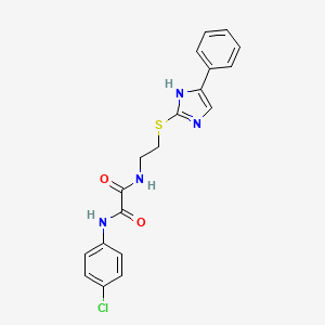 N1-(4-chlorophenyl)-N2-(2-((4-phenyl-1H-imidazol-2-yl)thio)ethyl)oxalamide
