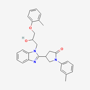 4-{1-[2-hydroxy-3-(2-methylphenoxy)propyl]-1H-benzimidazol-2-yl}-1-(3-methylphenyl)pyrrolidin-2-one