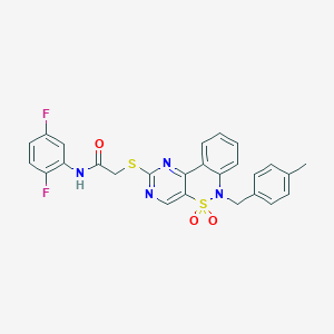 N-(2,5-difluorophenyl)-2-{[6-(4-methylbenzyl)-5,5-dioxido-6H-pyrimido[5,4-c][2,1]benzothiazin-2-yl]thio}acetamide