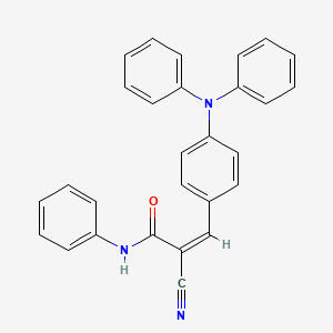 (Z)-2-Cyano-N-phenyl-3-[4-(N-phenylanilino)phenyl]prop-2-enamide