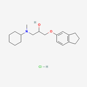 1-(cyclohexyl(methyl)amino)-3-((2,3-dihydro-1H-inden-5-yl)oxy)propan-2-ol hydrochloride