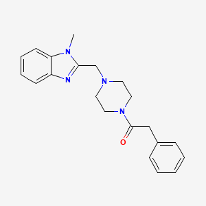 1-(4-((1-methyl-1H-benzo[d]imidazol-2-yl)methyl)piperazin-1-yl)-2-phenylethanone