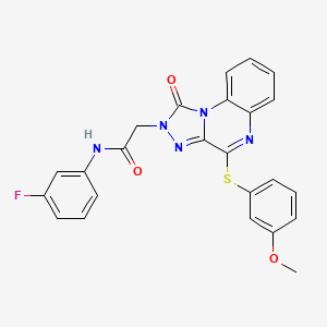 N-(3-fluorophenyl)-2-(4-((3-methoxyphenyl)thio)-1-oxo-[1,2,4]triazolo[4,3-a]quinoxalin-2(1H)-yl)acetamide
