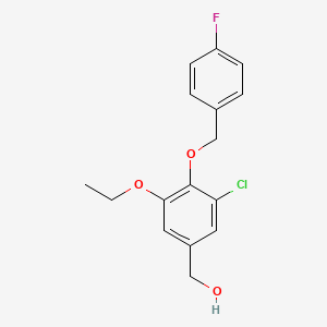 {3-Chloro-5-ethoxy-4-[(4-fluorobenzyl)oxy]phenyl}methanol