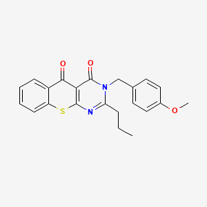 molecular formula C22H20N2O3S B2592770 3-(4-methoxybenzyl)-2-propyl-3H-thiochromeno[2,3-d]pyrimidine-4,5-dione CAS No. 883967-46-2
