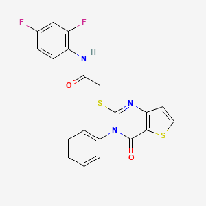 N-(2,4-difluorophenyl)-2-{[3-(2,5-dimethylphenyl)-4-oxo-3,4-dihydrothieno[3,2-d]pyrimidin-2-yl]sulfanyl}acetamide