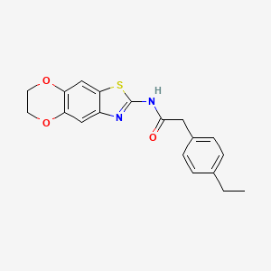 N-(6,7-dihydro-[1,4]dioxino[2',3':4,5]benzo[1,2-d]thiazol-2-yl)-2-(4-ethylphenyl)acetamide