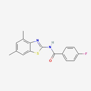 molecular formula C16H13FN2OS B2592778 N-(4,6-dimethylbenzo[d]thiazol-2-yl)-4-fluorobenzamide CAS No. 313662-27-0