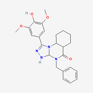 molecular formula C24H20N4O4 B2592781 4-benzyl-1-(4-hydroxy-3,5-dimethoxyphenyl)-4H,5H-[1,2,4]triazolo[4,3-a]quinazolin-5-one CAS No. 902884-95-1