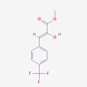 molecular formula C11H9F3O3 B2592784 Methyl (Z)-2-hydroxy-3-[4-(trifluoromethyl)phenyl]prop-2-enoate CAS No. 745018-56-8