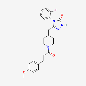 4-(2-fluorophenyl)-3-((1-(3-(4-methoxyphenyl)propanoyl)piperidin-4-yl)methyl)-1H-1,2,4-triazol-5(4H)-one