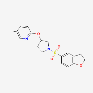 2-((1-((2,3-Dihydrobenzofuran-5-yl)sulfonyl)pyrrolidin-3-yl)oxy)-5-methylpyridine