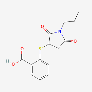 2-((2,5-Dioxo-1-propylpyrrolidin-3-yl)thio)benzoic acid