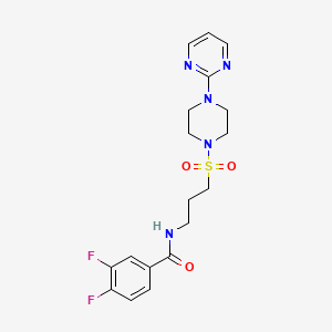 3,4-difluoro-N-(3-((4-(pyrimidin-2-yl)piperazin-1-yl)sulfonyl)propyl)benzamide