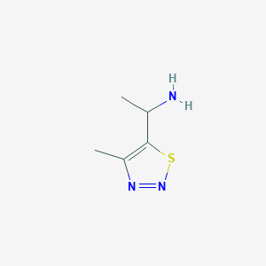 molecular formula C5H9N3S B2592794 1-(4-Methyl-1,2,3-thiadiazol-5-yl)ethan-1-amine CAS No. 1540554-67-3