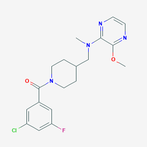 (3-Chloro-5-fluorophenyl)-[4-[[(3-methoxypyrazin-2-yl)-methylamino]methyl]piperidin-1-yl]methanone