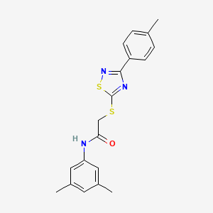 molecular formula C19H19N3OS2 B2592801 N-(3,5-dimethylphenyl)-2-((3-(p-tolyl)-1,2,4-thiadiazol-5-yl)thio)acetamide CAS No. 864917-10-2