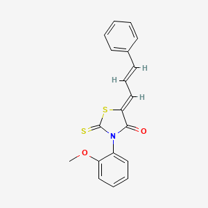 (Z)-3-(2-methoxyphenyl)-5-((E)-3-phenylallylidene)-2-thioxothiazolidin-4-one