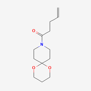 molecular formula C13H21NO3 B2592813 1-(1,5-Dioxa-9-azaspiro[5.5]undecan-9-yl)pent-4-en-1-one CAS No. 1351630-20-0