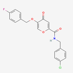 N-(4-chlorobenzyl)-5-((4-fluorobenzyl)oxy)-4-oxo-4H-pyran-2-carboxamide