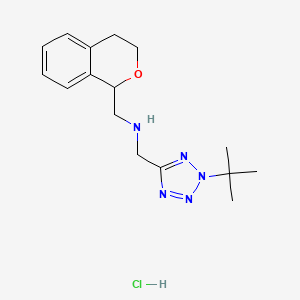 N-[(2-Tert-butyltetrazol-5-yl)methyl]-1-(3,4-dihydro-1H-isochromen-1-yl)methanamine;hydrochloride