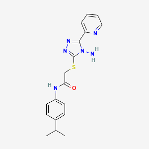 2-{[4-amino-5-(pyridin-2-yl)-4H-1,2,4-triazol-3-yl]sulfanyl}-N-[4-(propan-2-yl)phenyl]acetamide