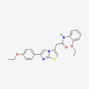 molecular formula C23H23N3O3S B2592855 N-(2-ethoxyphenyl)-2-(6-(4-ethoxyphenyl)imidazo[2,1-b]thiazol-3-yl)acetamide CAS No. 897462-17-8