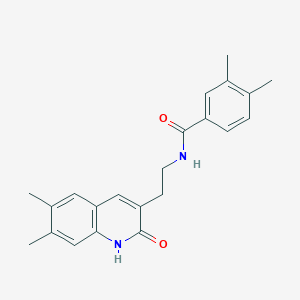 N-(2-(6,7-dimethyl-2-oxo-1,2-dihydroquinolin-3-yl)ethyl)-3,4-dimethylbenzamide