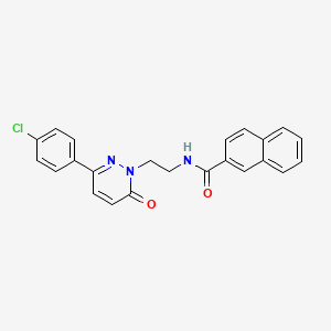 molecular formula C23H18ClN3O2 B2592860 N-(2-(3-(4-氯苯基)-6-氧代吡啶-1(6H)-基)乙基)-2-萘甲酰胺 CAS No. 921532-50-5