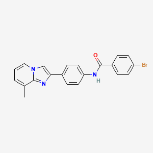 molecular formula C21H16BrN3O B2592865 4-溴-N-(4-(8-甲基咪唑并[1,2-a]吡啶-2-基)苯基)苯甲酰胺 CAS No. 865612-11-9