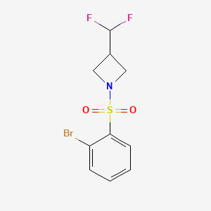 molecular formula C10H10BrF2NO2S B2592869 1-((2-Bromophenyl)sulfonyl)-3-(difluoromethyl)azetidine CAS No. 2310155-75-8