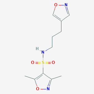 N-(3-(isoxazol-4-yl)propyl)-3,5-dimethylisoxazole-4-sulfonamide