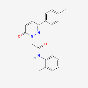 molecular formula C22H23N3O2 B2592904 N-(2-ethyl-6-methylphenyl)-2-[3-(4-methylphenyl)-6-oxo-1,6-dihydropyridazin-1-yl]acetamide CAS No. 1291869-75-4