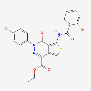 B2592907 Ethyl 5-(2-bromobenzamido)-3-(4-chlorophenyl)-4-oxo-3,4-dihydrothieno[3,4-d]pyridazine-1-carboxylate CAS No. 851950-45-3