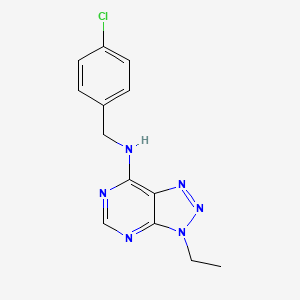 molecular formula C13H13ClN6 B2592928 N-[(4-CHLOROPHENYL)METHYL]-3-ETHYL-3H-[1,2,3]TRIAZOLO[4,5-D]PYRIMIDIN-7-AMINE CAS No. 899978-51-9