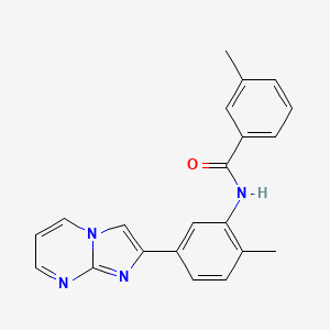 molecular formula C21H18N4O B2592937 N-(5-{imidazo[1,2-a]pyrimidin-2-yl}-2-methylphenyl)-3-methylbenzamide CAS No. 847387-75-1
