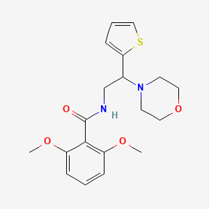 molecular formula C19H24N2O4S B2592945 2,6-dimethoxy-N-(2-morpholino-2-(thiophen-2-yl)ethyl)benzamide CAS No. 899975-19-0