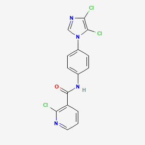 molecular formula C15H9Cl3N4O B2592980 2-chloro-N-[4-(4,5-dichloro-1H-imidazol-1-yl)phenyl]pyridine-3-carboxamide CAS No. 946386-85-2