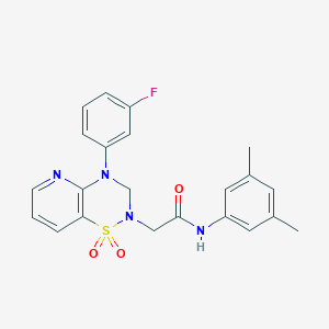 N-(3,5-dimethylphenyl)-2-(4-(3-fluorophenyl)-1,1-dioxido-3,4-dihydro-2H-pyrido[2,3-e][1,2,4]thiadiazin-2-yl)acetamide