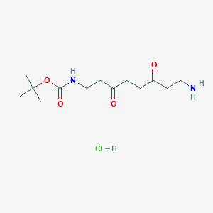 molecular formula C13H25ClN2O4 B2593013 Tert-butyl n-[2-[2-(2-aminoethoxy)ethoxy]ethyl]carbamate hcl CAS No. 1958089-19-4