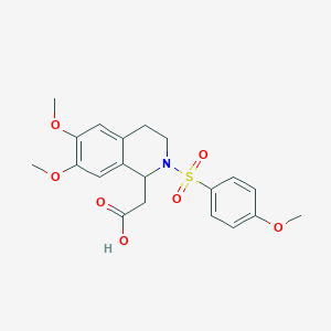 {6,7-Dimethoxy-2-[(4-methoxyphenyl)sulfonyl]-1,2,3,4-tetrahydroisoquinolin-1-yl}acetic acid