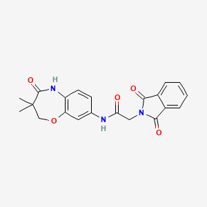 N-(3,3-dimethyl-4-oxo-2,3,4,5-tetrahydrobenzo[b][1,4]oxazepin-8-yl)-2-(1,3-dioxoisoindolin-2-yl)acetamide
