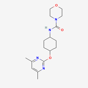N-((1r,4r)-4-((4,6-dimethylpyrimidin-2-yl)oxy)cyclohexyl)morpholine-4-carboxamide