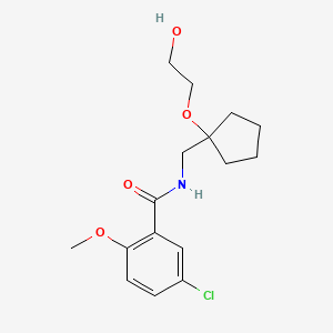 5-chloro-N-((1-(2-hydroxyethoxy)cyclopentyl)methyl)-2-methoxybenzamide